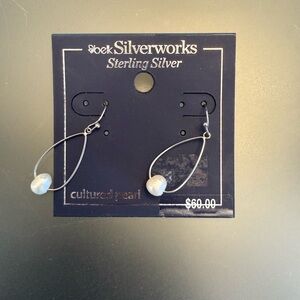 Belk White Cultured Pearl & Silver Dangle Earrings